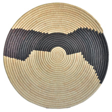 Load image into Gallery viewer, Rare Hand-woven African Flat Basket/Wall art -56CM- Black White