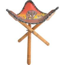 Load image into Gallery viewer, Camping Stool (Big five, Sunset Orange background)