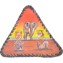 Load image into Gallery viewer, Camping Stool (Big five, Sunset Orange background)