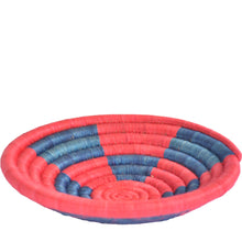 Load image into Gallery viewer, Hand-woven African Basket/Wall art -MEDIUM- Blue Red