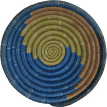 Load image into Gallery viewer, Hand-woven African Basket/Wall art -MEDIUM-Blue Teal