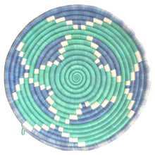 Load image into Gallery viewer, Hand-woven African Basket/Wall art -30CM- Blue White