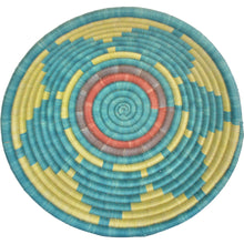 Load image into Gallery viewer, Hand-woven African Fruit/Bread basket Wall art - 30CM - Blue Yellow and Red
