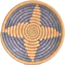 Load image into Gallery viewer, Woven African Basket/Wall art -MEDIUM- Blue Brown