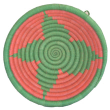 Load image into Gallery viewer, Hand-woven African Basket/Wall art -MEDIUM- GreenRed