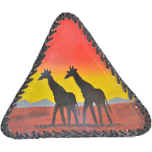 Load image into Gallery viewer, Camping Stool Giraffe couple, sunset background)