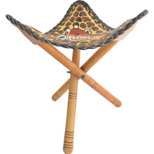 Load image into Gallery viewer, Camping Stool (Giraffe abstract painting)