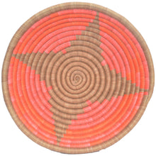 Load image into Gallery viewer, Hand-woven African Basket/Wall art-LARGE-Gold star Salmon Pink