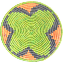 Load image into Gallery viewer, Hand-woven African Basket/Wall art -LARGE-Green Black