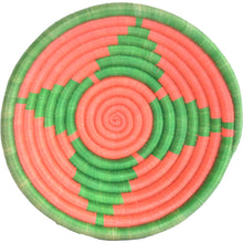 Load image into Gallery viewer, Hand-woven African Basket/Wall art -MEDIUM-Green Pink