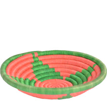 Load image into Gallery viewer, Hand-woven African Basket/Wall art -MEDIUM-Green Pink