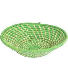 Load image into Gallery viewer, Hand-woven African Basket/Wall art -LARGE-Green White