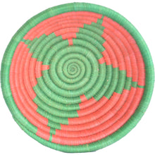 Load image into Gallery viewer, Hand-woven African Basket/Wall art -MEDIUM- Green Star
