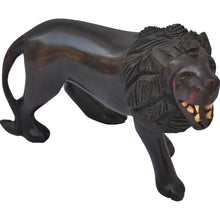 Load image into Gallery viewer, Hand carved Large-Lion statue-Hard Wood-Fairtrade-Kenya