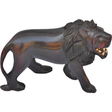 Load image into Gallery viewer, Hand carved Large-Lion statue-Hard Wood-Fairtrade-Kenya