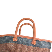 Load image into Gallery viewer, African large Market bag-Beach bag-woven bag, tote bag (Black, Natural and Brown)