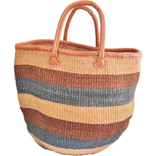 Load image into Gallery viewer, African large Market bag-Beach bag-woven bag, tote bag (Black, Natural and Brown)