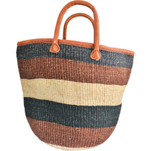 Load image into Gallery viewer, African large Market bag-Beach bag-woven bag, tote bag (Black, Natural and Brown)