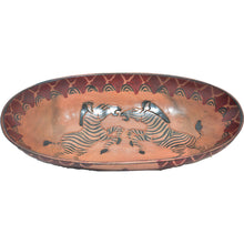 Load image into Gallery viewer, Medium Rosewood oval bowl (Zebra)
