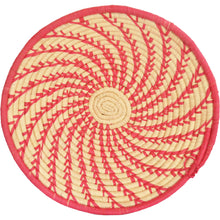 Load image into Gallery viewer, Hand-woven African Basket/Wall art-XLARGE-Natural with Red lines