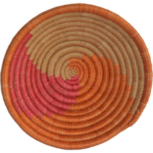 Load image into Gallery viewer, Hand-woven African Basket/Wall art -MEDIUM-Orange Pink Brown