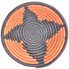 Load image into Gallery viewer, woven African Basket/Wall art -MEDIUM- Orange Grey