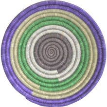 Load image into Gallery viewer, Woven African Basket/Wall art -MEDIUM- Blue Silver Green