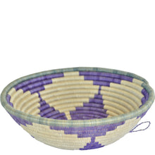 Load image into Gallery viewer, Hand-woven African Fruit/Bread basket Wall art - 33CM - Purple and Natural