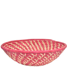 Load image into Gallery viewer, Hand-woven Fairtrade Basket/Wall art-LARGE-Red Natural spiral