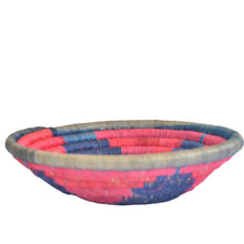 Load image into Gallery viewer, Woven African Basket/Wall art -MEDIUM- Blue Red