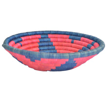 Load image into Gallery viewer, Woven African Basket/Wall art -MEDIUM- Blue Red