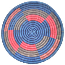 Load image into Gallery viewer, Hand-woven Fairtrade Basket/Wall art-LARGE-Red Blue Brown