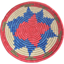 Load image into Gallery viewer, Hand-woven African Basket/Wall art -LARGE-White Red Blue