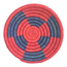 Load image into Gallery viewer, Hand-woven African Basket/Wall art -MEDIUM- BlueRed