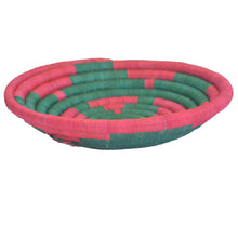 Load image into Gallery viewer, Hand-woven African Basket/Wall art -MEDIUM- RedGreen