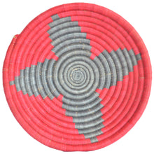 Load image into Gallery viewer, Woven African Basket/Wall art -MEDIUM- Red Grey