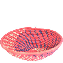 Load image into Gallery viewer, Hand-woven African Basket/Wall art -LARGE- White Blue Red