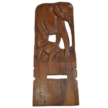 Load image into Gallery viewer, Wooden Hand curved African Chair, Star gazing chair- Elephant curving- Medium Size