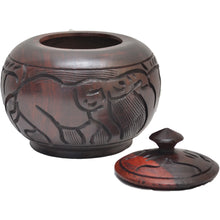 Load image into Gallery viewer, Ebony wood  pot with lid