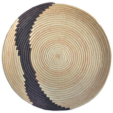 Load image into Gallery viewer, Rare Hand-woven African Flat Basket/Wall art -56CM- Black White