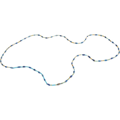 Handmade paper bead necklace (Blue)