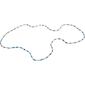 Handmade paper bead necklace (Blue)