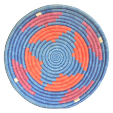 Load image into Gallery viewer, Hand-woven African Basket/Wall art -30CM- Blue Orange