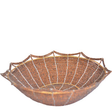 Load image into Gallery viewer, Maasai Bead basket, Large (Brown and Gold)