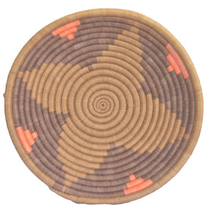 Hand-woven African Basket/Wall art -30CM- BrownStar