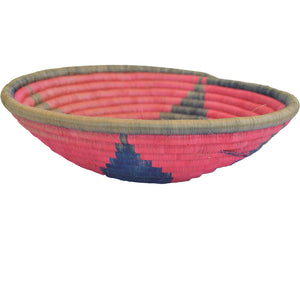 Hand-woven African Basket/Wall art -30CM- FadedBlue