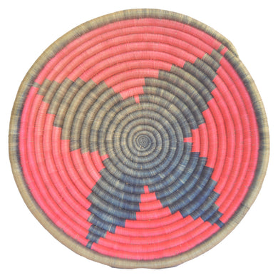 Hand-woven African Basket/Wall art -30CM- FadedBlue