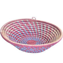 Load image into Gallery viewer, Hand-woven African Basket/Wall art -LARGE-Beige Maroon
