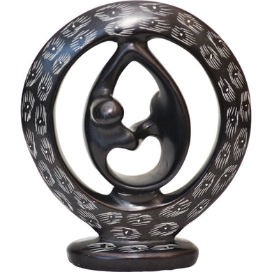 Circle of Love abstract soapstone sculpture