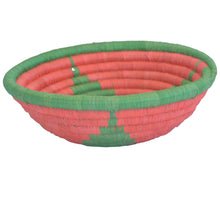 Load image into Gallery viewer, Hand-woven African Basket/Wall art -MEDIUM- GreenRed